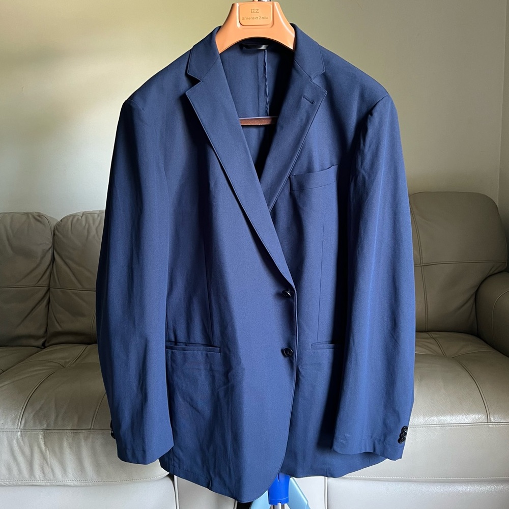 NEW Sene 54 R Soho Flex Tech Sport Coat Unstructured Blazer Travel Navy